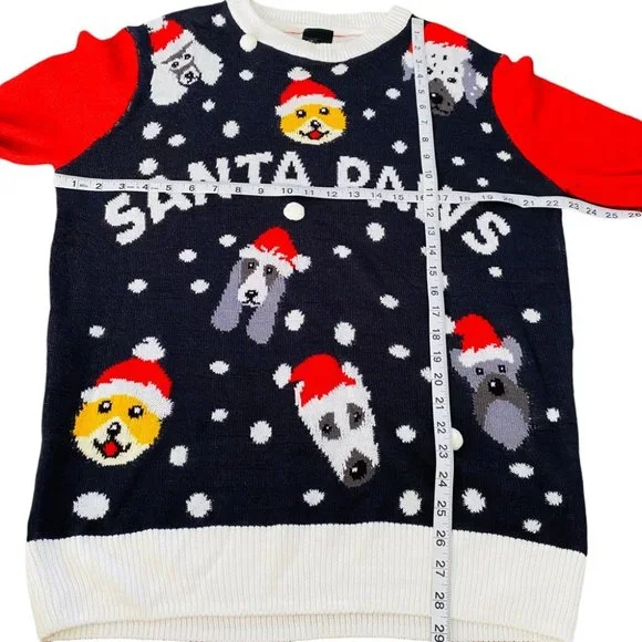NEW H&M SANTA PAWS Holiday Christmas Sweater Men's Sz S / Womens Sz M - Picture 6 of 11